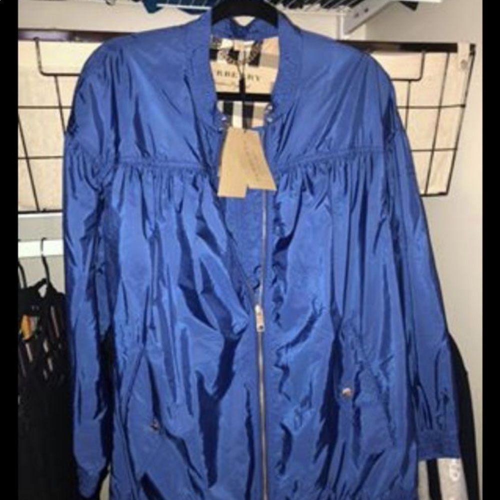 Burberry habberly jacket in saphire blue